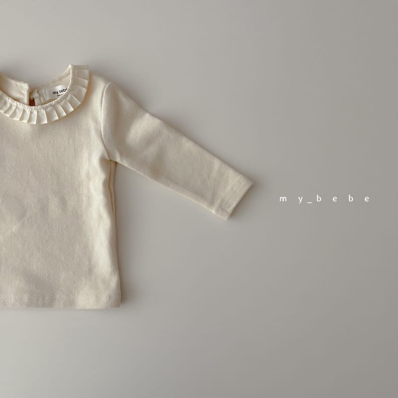 MY BEBE - Korean Children Fashion - #Kfashion4kids - Peach Frill Tee - 7