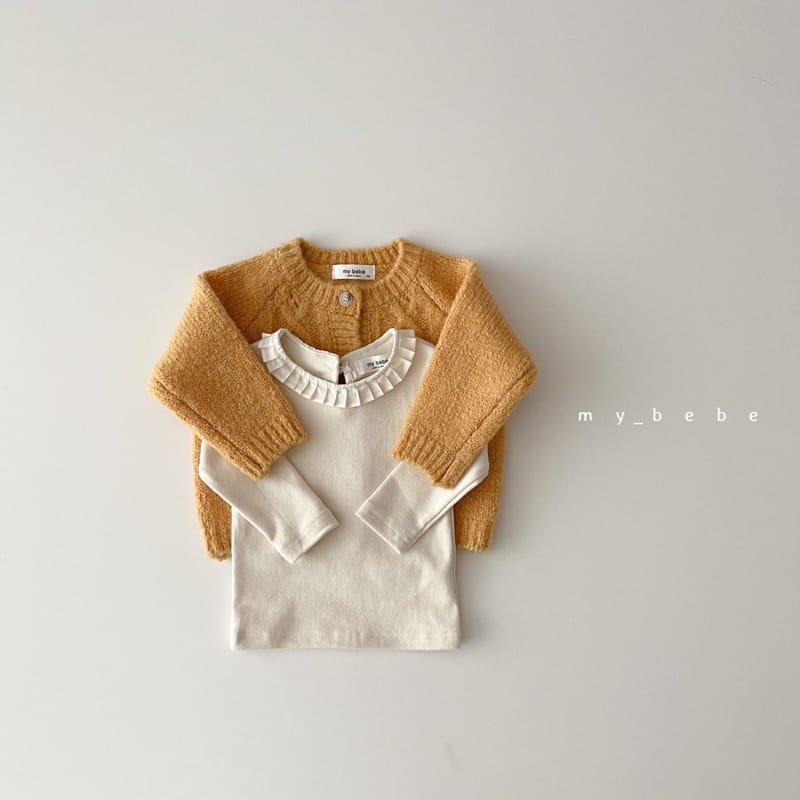 MY BEBE - Korean Children Fashion - #Kfashion4kids - Peach Frill Tee - 8