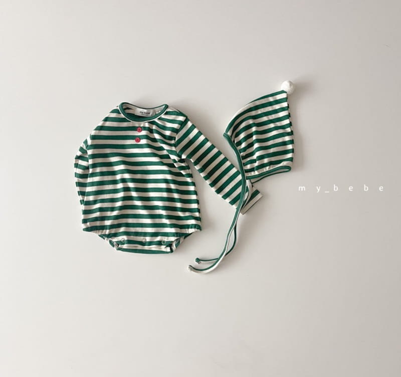 MY BEBE - Korean Children Fashion - #Kfashion4kids - Santa Bodysuit with Bonnet - 10