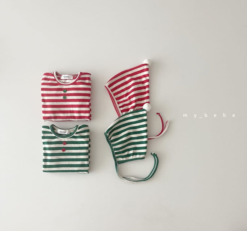 MY BEBE - Korean Children Fashion - #Kfashion4kids - Santa Bodysuit with Bonnet - 3