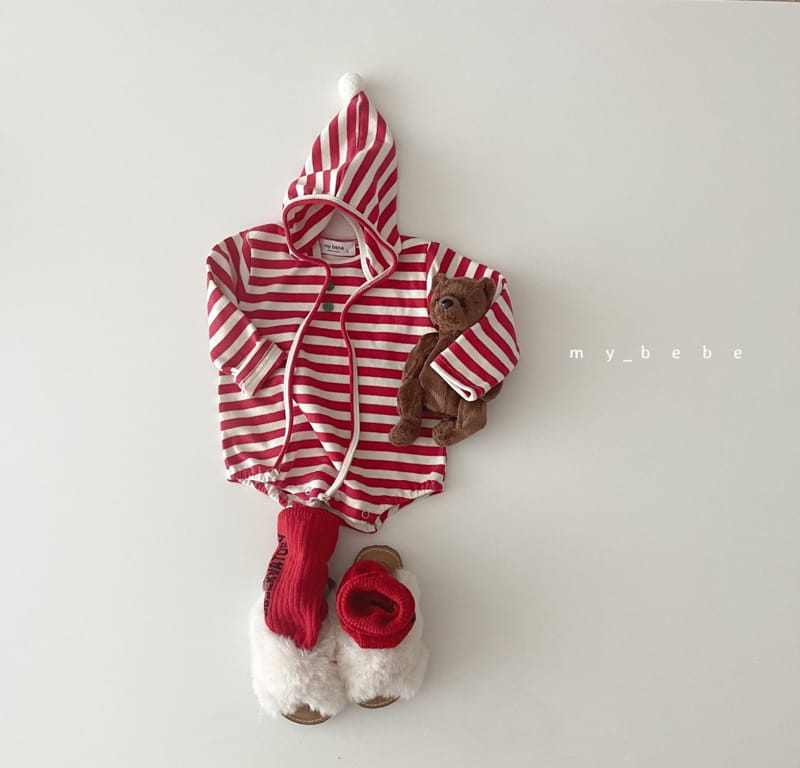 MY BEBE - Korean Children Fashion - #Kfashion4kids - Santa Bodysuit with Bonnet - 4