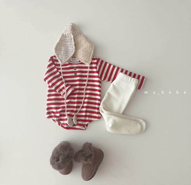 MY BEBE - Korean Children Fashion - #Kfashion4kids - Santa Bodysuit with Bonnet - 5