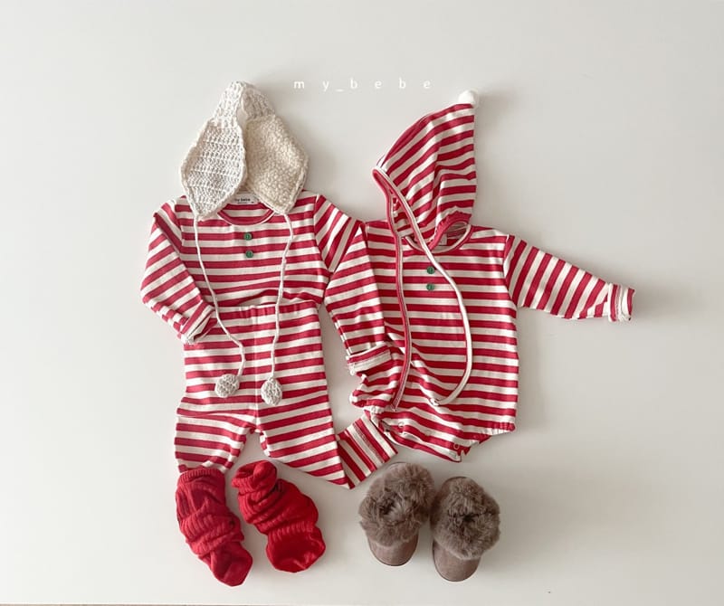 MY BEBE - Korean Children Fashion - #Kfashion4kids - Santa Bodysuit with Bonnet - 6