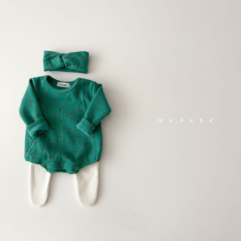 MY BEBE - Korean Children Fashion - #Kfashion4kids - Heart Santa Bodysuit with Hairband - 6