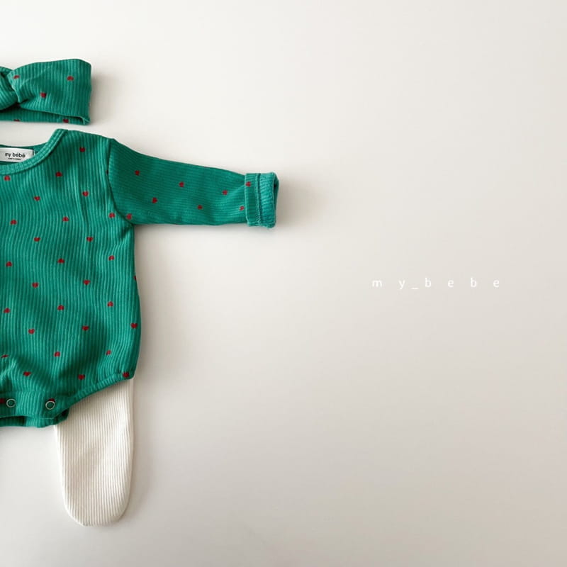MY BEBE - Korean Children Fashion - #Kfashion4kids - Heart Santa Bodysuit with Hairband - 7