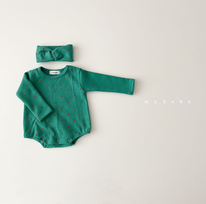 MY BEBE - Korean Children Fashion - #Kfashion4kids - Heart Santa Bodysuit with Hairband - 8