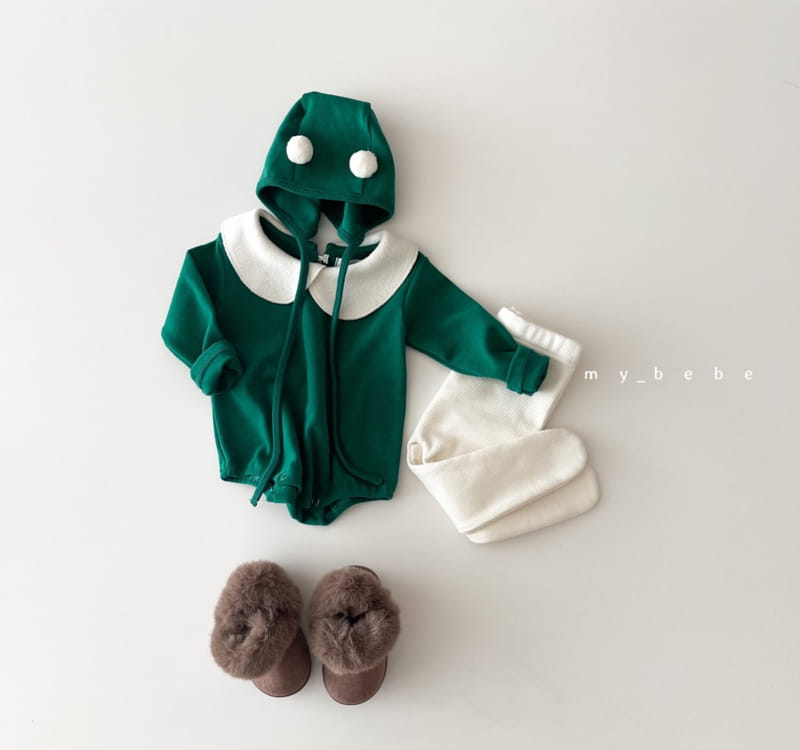MY BEBE - Korean Children Fashion - #Kfashion4kids - Collar Santa Bodysuit with Bonnet - 10