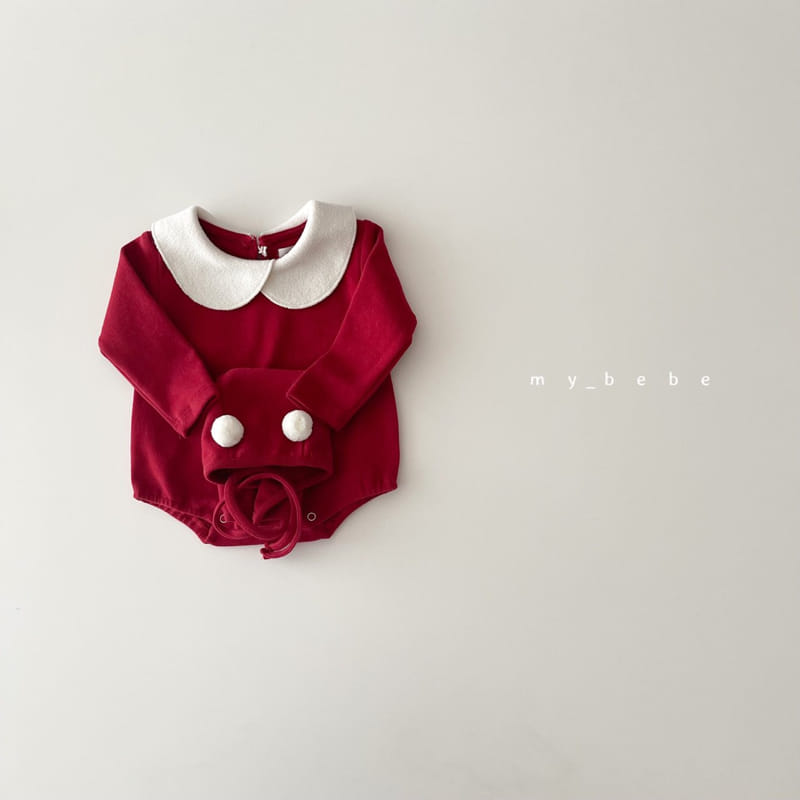 MY BEBE - Korean Children Fashion - #Kfashion4kids - Collar Santa Bodysuit with Bonnet - 7