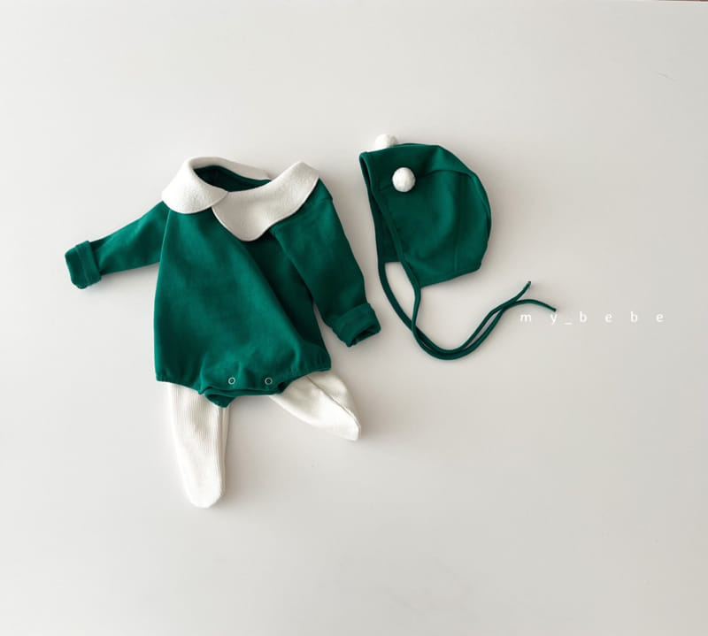 MY BEBE - Korean Children Fashion - #Kfashion4kids - Collar Santa Bodysuit with Bonnet - 8