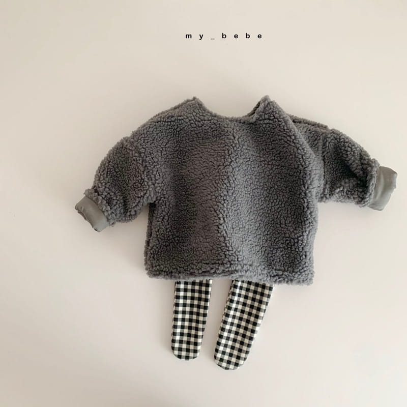 MY BEBE - Korean Children Fashion - #Kfashion4kids - Mink Check Foot Leggings - 7