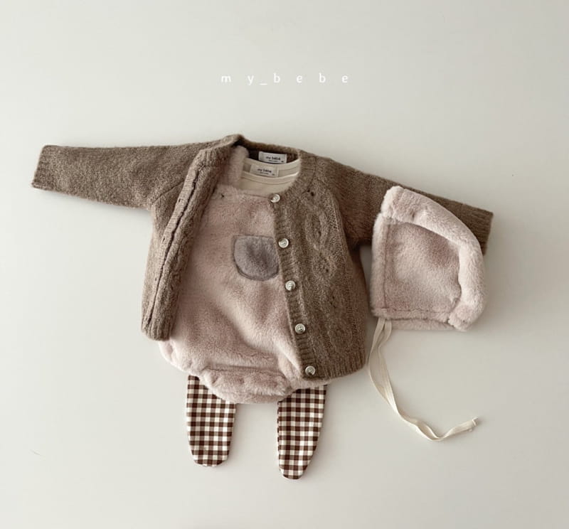 MY BEBE - Korean Children Fashion - #Kfashion4kids - Mink Dungarees Bodysuit - 11