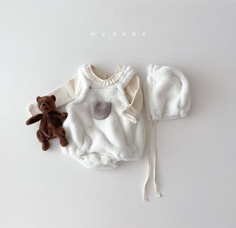 MY BEBE - Korean Children Fashion - #Kfashion4kids - Mink Dungarees Bodysuit - 3
