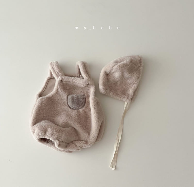 MY BEBE - Korean Children Fashion - #Kfashion4kids - Mink Dungarees Bodysuit - 9