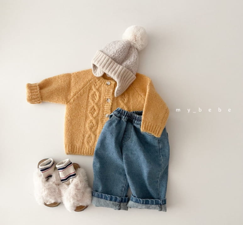 MY BEBE - Korean Children Fashion - #Kfashion4kids - Banding Fleece Jeans - 8