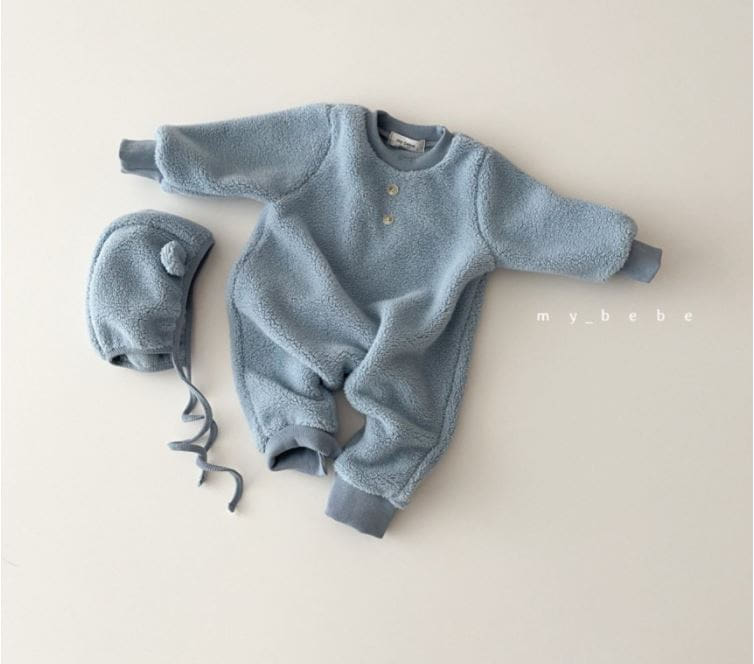 MY BEBE - Korean Children Fashion - #Kfashion4kids - Bebe Cozy Bodysuit with Bonnet - 9