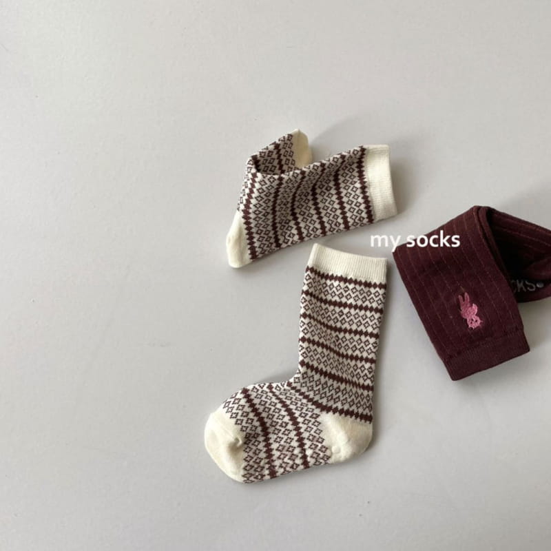 MY SOCKS - Korean Children Fashion - #Kfashion4kids - BEAR Socks [set of 2] - 4