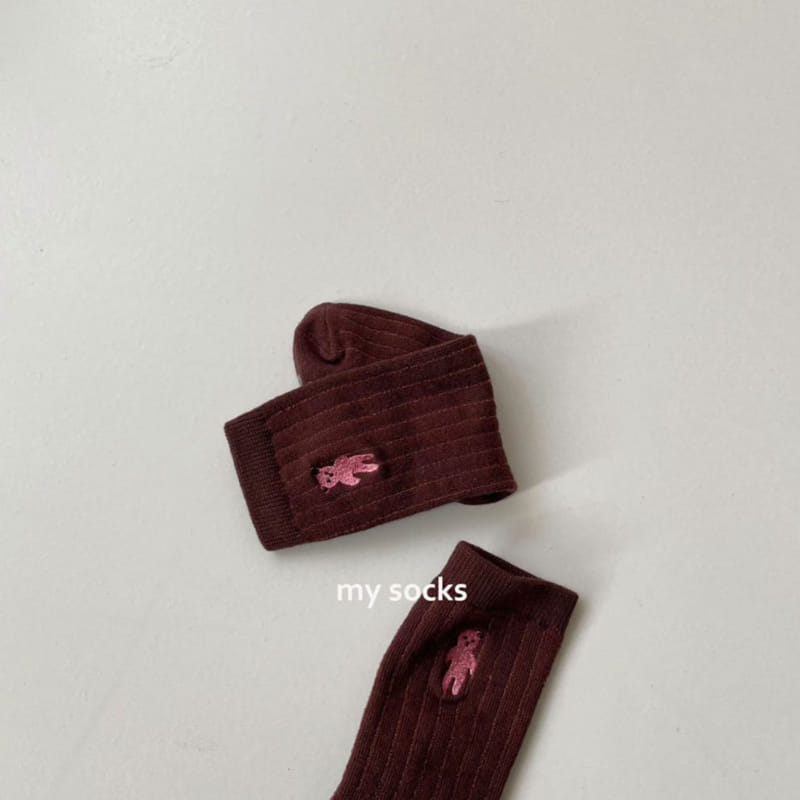 MY SOCKS - Korean Children Fashion - #Kfashion4kids - BEAR Socks [set of 2] - 6