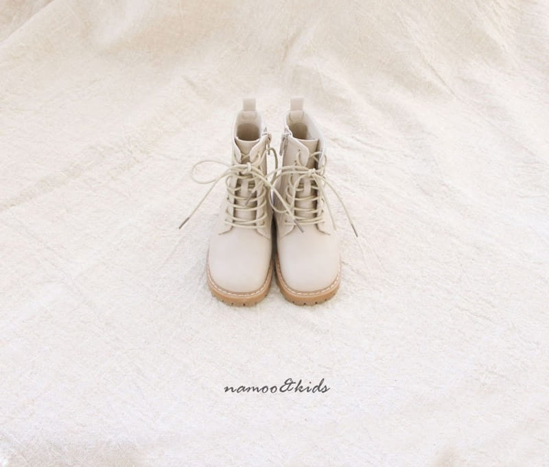 NAMOO & KIDS - Korean Children Fashion - #Kfashion4kids - Hook Lace Up Military Boots - 4