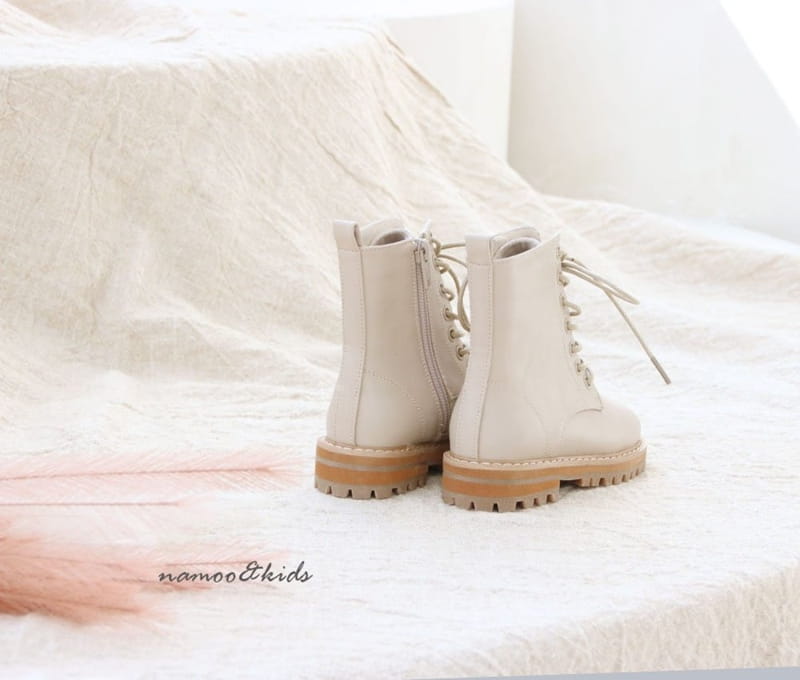 NAMOO & KIDS - Korean Children Fashion - #Kfashion4kids - Hook Lace Up Military Boots - 5