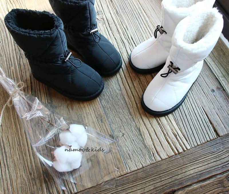 NAMOO & KIDS - Korean Children Fashion - #Kfashion4kids - Cream Padding Boots - 8