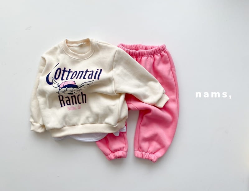 NAMS - Korean Children Fashion - #Kfashion4kids - Rabbit Fleece Top Bottom Set - 2