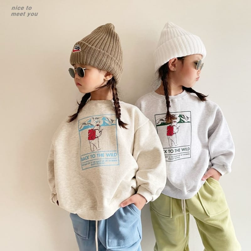 NICE TO MEET YOU - Korean Children Fashion - #Kfashion4kids - Back Packing Fleece Jumper with Mom