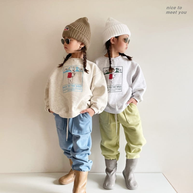 NICE TO MEET YOU - Korean Children Fashion - #Kfashion4kids - Back Packing Fleece Jumper with Mom - 4