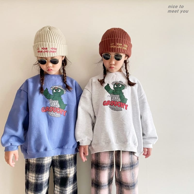 NICE TO MEET YOU - Korean Children Fashion - #Kfashion4kids - Krutch Sweatshirt - 4