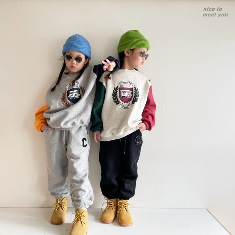 NICE TO MEET YOU - Korean Children Fashion - #Kfashion4kids - Bay Tree Sweatshirt