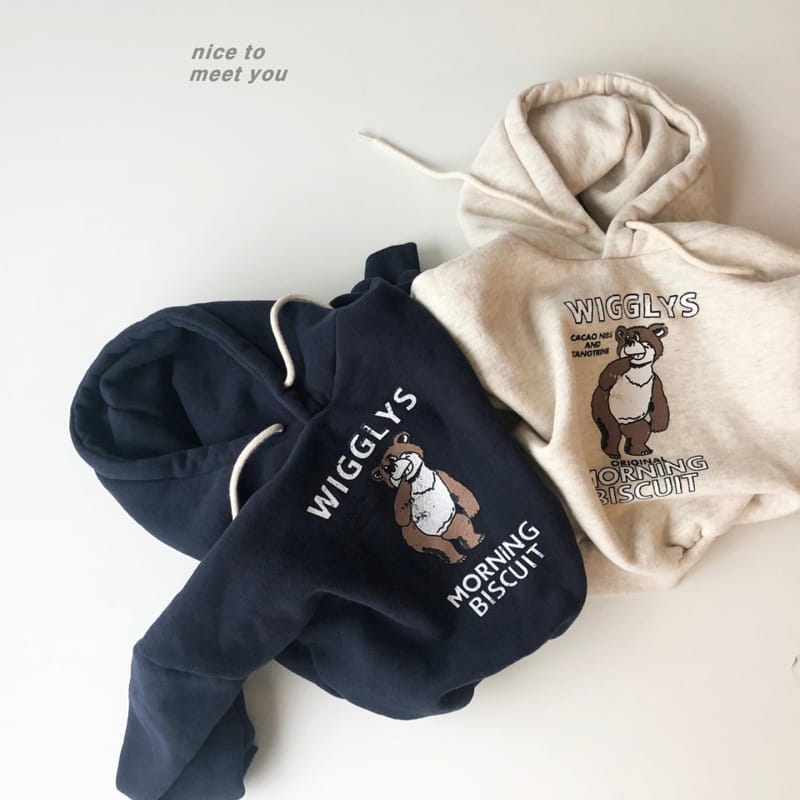NICE TO MEET YOU - Korean Children Fashion - #Kfashion4kids - Cacao Bear Hoody