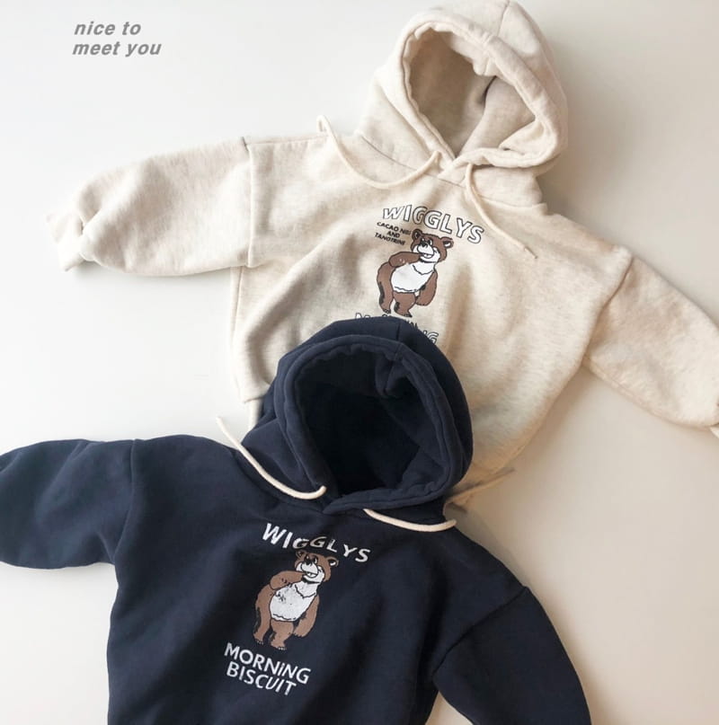 NICE TO MEET YOU - Korean Children Fashion - #Kfashion4kids - Cacao Bear Hoody - 2