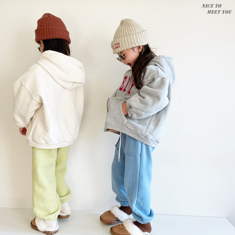NICE TO MEET YOU - Korean Children Fashion - #Kfashion4kids - Vely Hoody Zip-up
