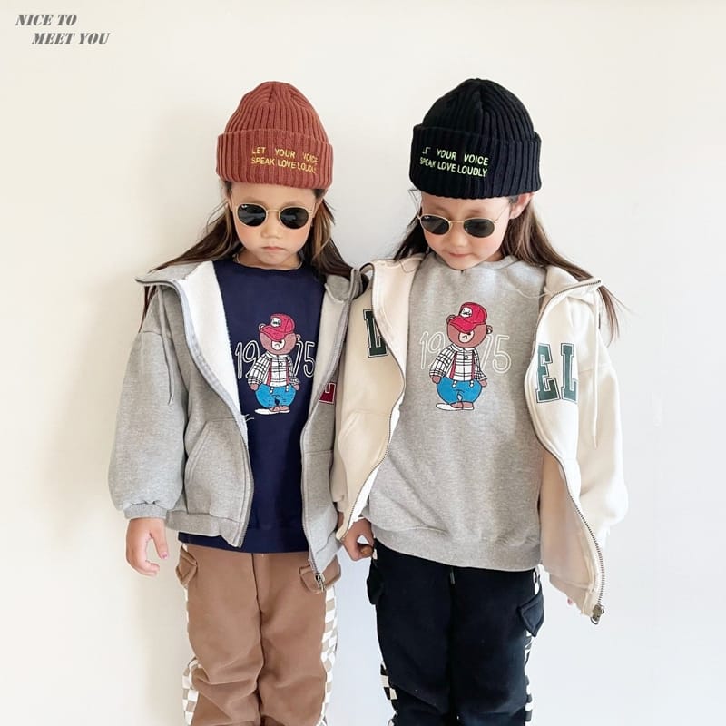 NICE TO MEET YOU - Korean Children Fashion - #Kfashion4kids - Vely Hoody Zip-up - 10