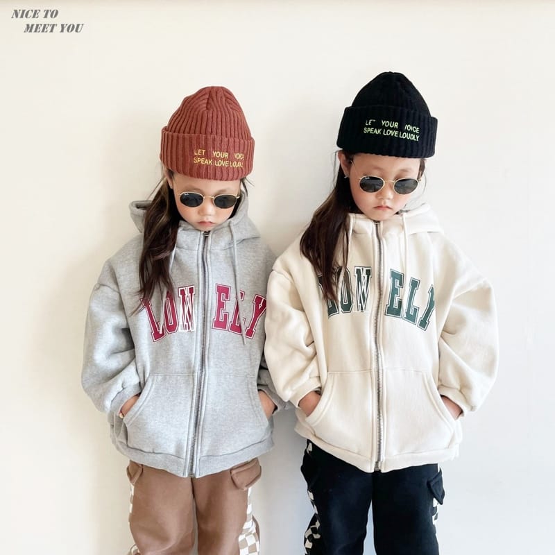 NICE TO MEET YOU - Korean Children Fashion - #Kfashion4kids - Vely Hoody Zip-up - 4