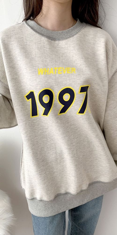 NONAME - Korean Children Fashion - #Kfashion4kids - Fleece 1997 Deggi Sweatshirt - 2