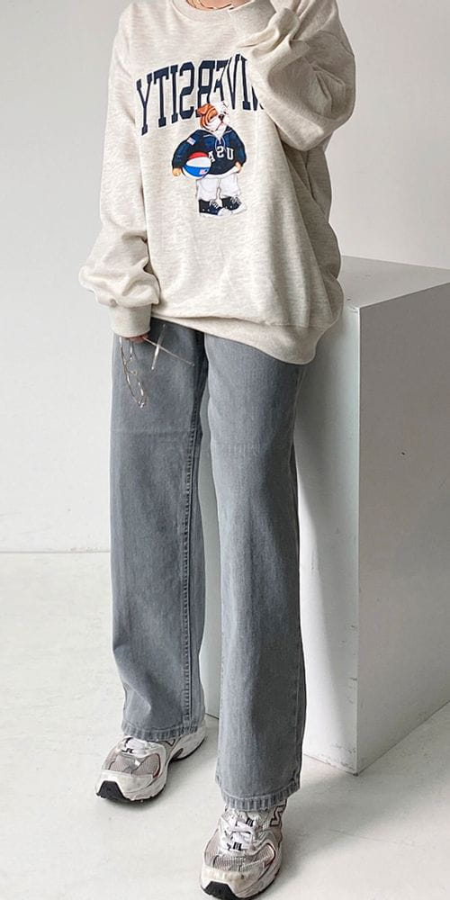 NONAME - Korean Children Fashion - #Kfashion4kids - University Fleece Sweatshirt