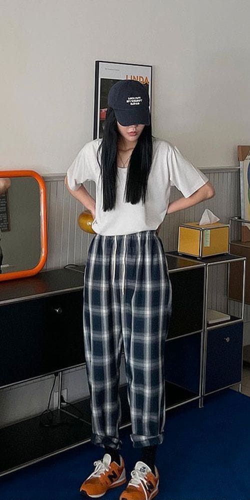 NONAME - Korean Children Fashion - #Kfashion4kids - Wide Check Pants - 3