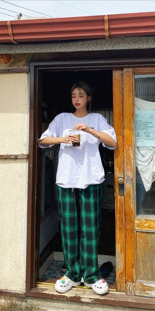 NONAME - Korean Children Fashion - #Kfashion4kids - Wide Check Pants - 4