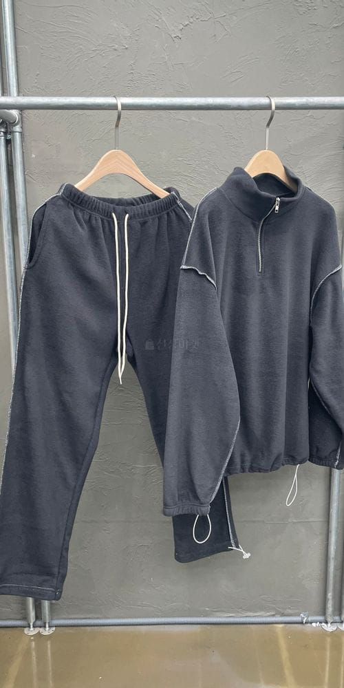 NONAME - Korean Children Fashion - #Kfashion4kids - Fleece Deggi Top Bottom Set - 3