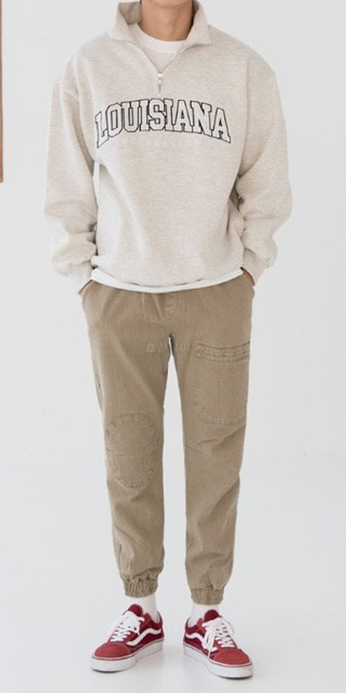 NONAME - Korean Children Fashion - #Kfashion4kids - Louic Embroider Half Zip-up  - 4