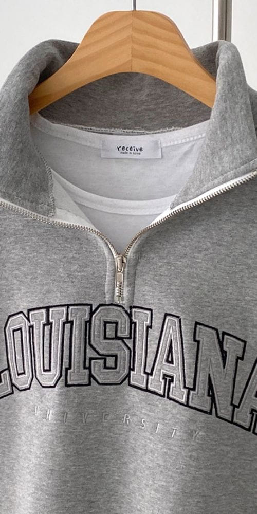NONAME - Korean Children Fashion - #Kfashion4kids - Louic Embroider Half Zip-up  - 5