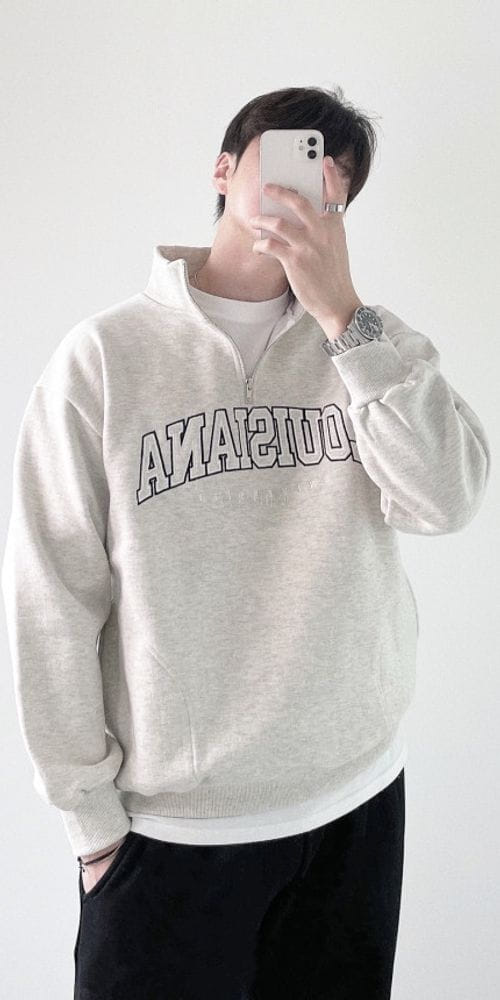 NONAME - Korean Children Fashion - #Kfashion4kids - Louic Embroider Half Zip-up  - 7
