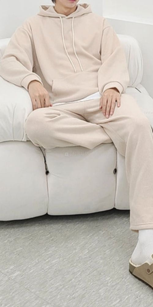 NONAME - Korean Children Fashion - #Kfashion4kids - Benefit Knit Fleece Hoody Bottom Set - 6