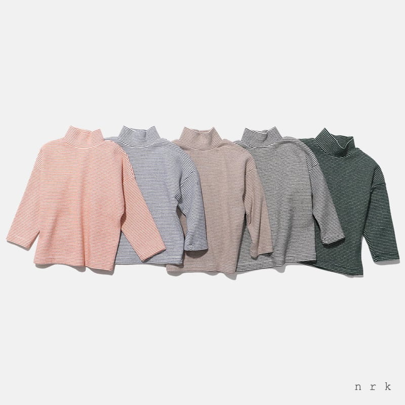 NRK - Korean Children Fashion - #Kfashion4kids - Toy Stripes Turtleneck Tee