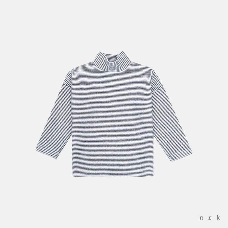 NRK - Korean Children Fashion - #Kfashion4kids - Toy Stripes Turtleneck Tee - 6