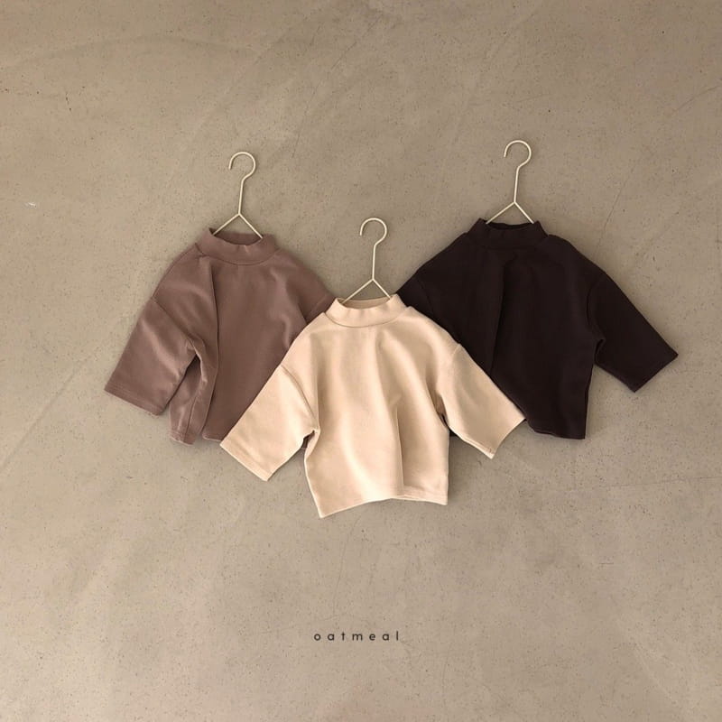 OATMEAL - Korean Children Fashion - #Kfashion4kids - Over Win Turtleneck