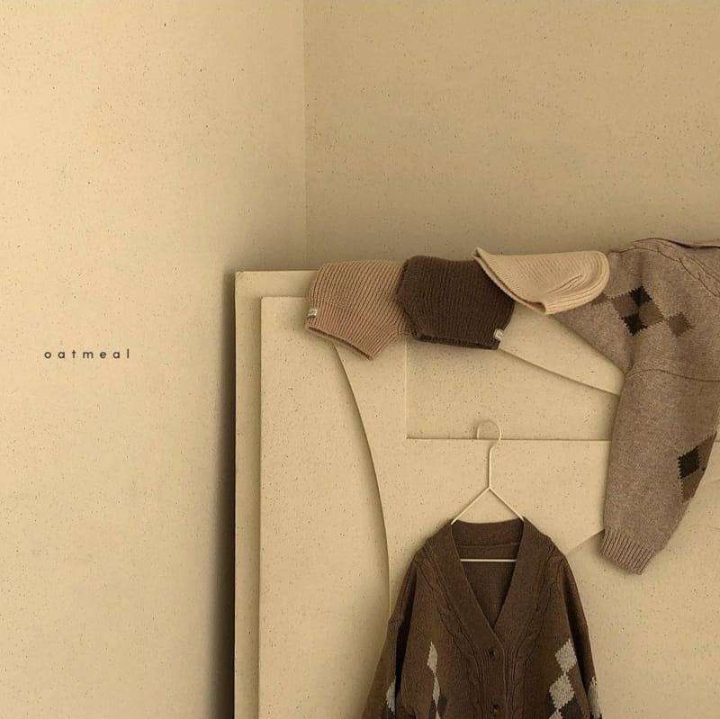 OATMEAL - Korean Children Fashion - #Kfashion4kids - Cellin Grgyle Knit Cardigan - 3