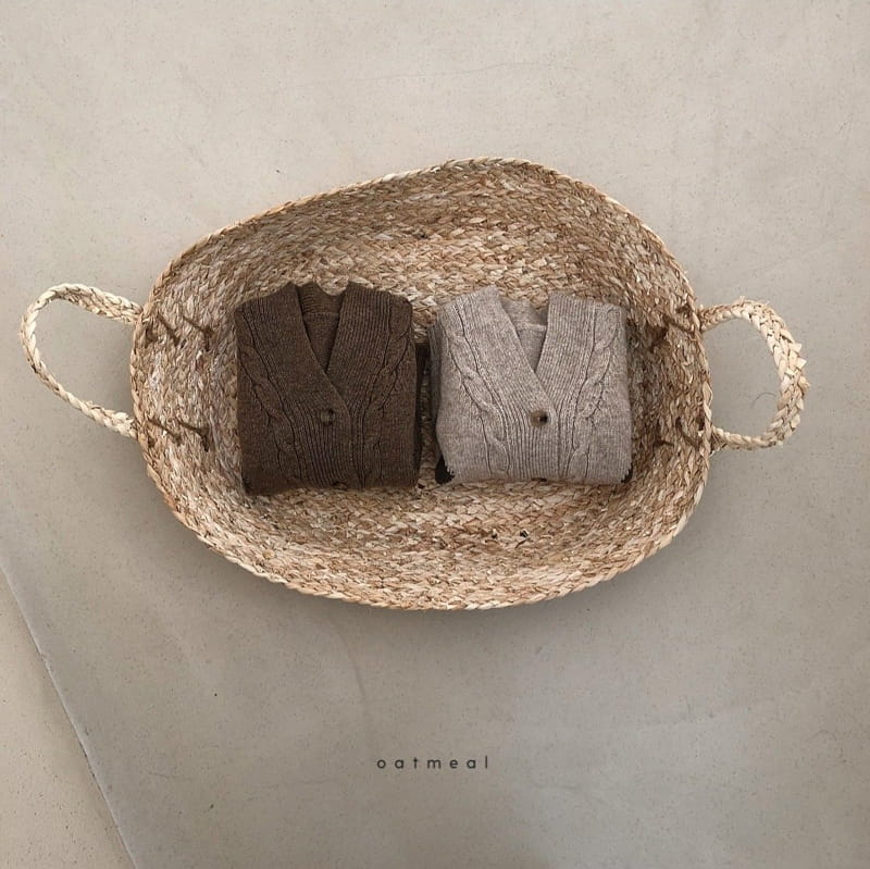 OATMEAL - Korean Children Fashion - #Kfashion4kids - Cellin Grgyle Knit Cardigan - 5