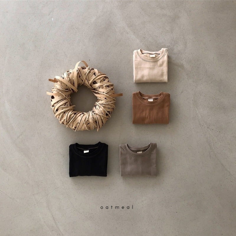 OATMEAL - Korean Children Fashion - #Kfashion4kids - Basic Peach Round Tee - 10