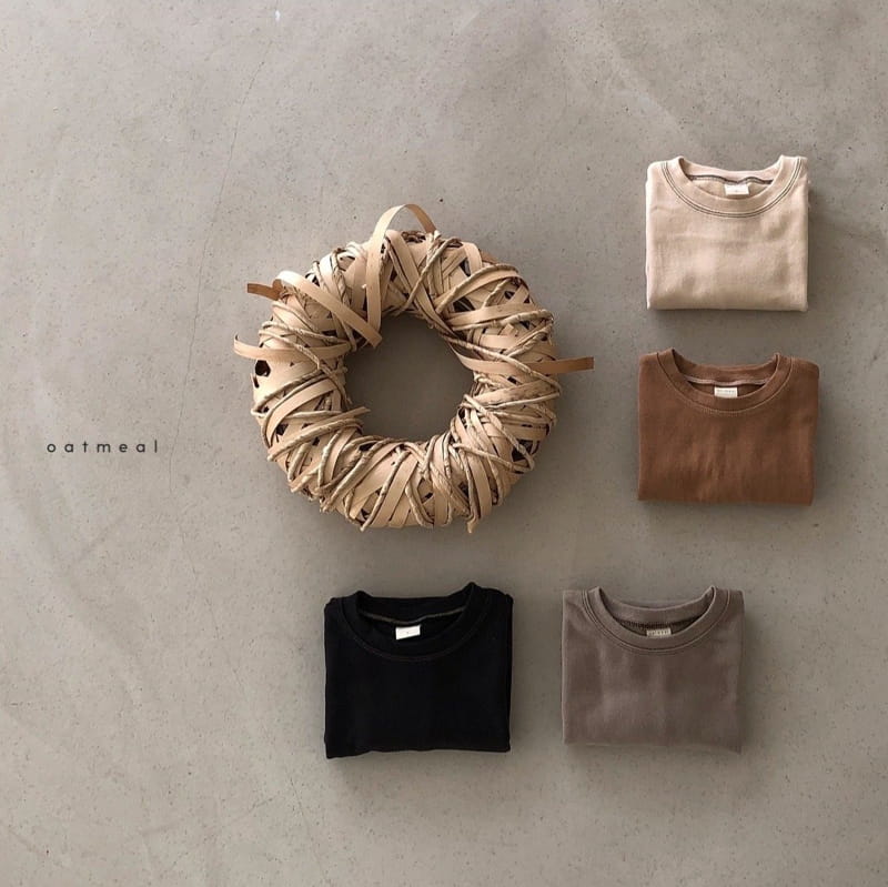 OATMEAL - Korean Children Fashion - #Kfashion4kids - Basic Peach Round Tee - 4